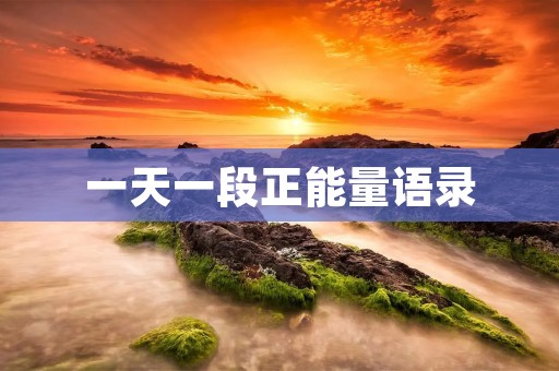 一天一段正能量语录：给每个日子注入活力的秘籍