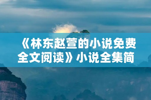 《林东赵萱的小说免费全文阅读》小说全集简介