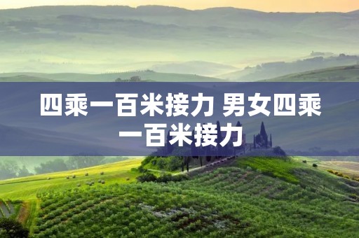 四乘一百米接力 男女四乘一百米接力 四乘一百米接力 男女四乘一百米接力