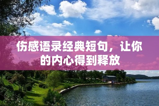 伤感语录经典短句,让你的内心得到释放