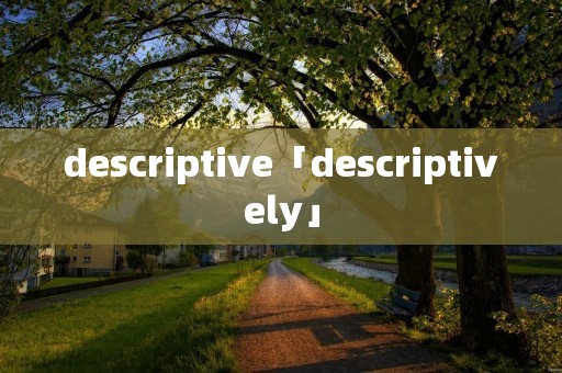 descriptive「descriptively」