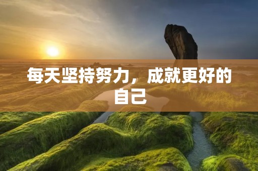每天坚持努力,成就更好的自己 每天坚持努力,成就更好的自己