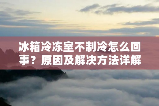 冰箱冷冻室不制冷怎么回事?原因及解决方法详解 冰箱冷冻室不制冷怎么回事?原因及解决方法详解