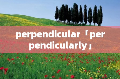perpendicular「perpendicularly」 perpendicular「perpendicularly」