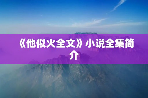 《他似火全文》小说全集简介