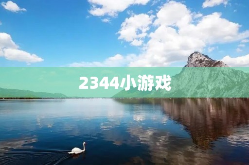 2344小游戏:让你的休闲时光更加有趣