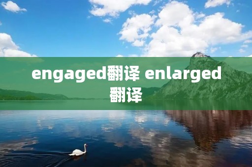 engaged翻译 enlarged翻译 engaged翻译 enlarged翻译