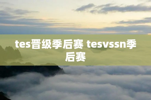 tes晋级季后赛 tesvssn季后赛