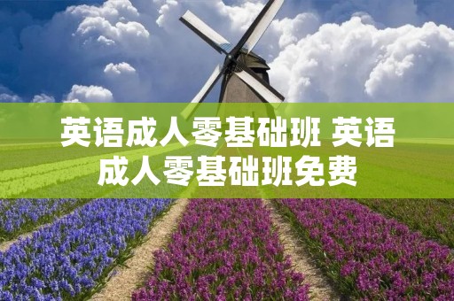 英语成人零基础班 英语成人零基础班免费