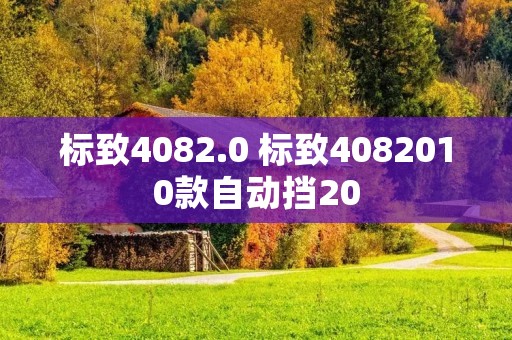 标致4082.0 标致4082010款自动挡20 标致4082.0 标致4082010款自动挡20