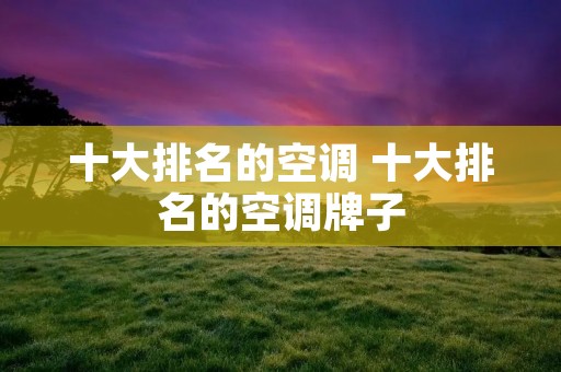 十大排名的空调 十大排名的空调牌子 十大排名的空调 十大排名的空调牌子