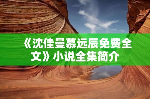 《沈佳曼慕远辰免费全文》小说全集简介