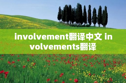 involvement翻译中文 involvements翻译 involvement翻译中文 involvements翻译