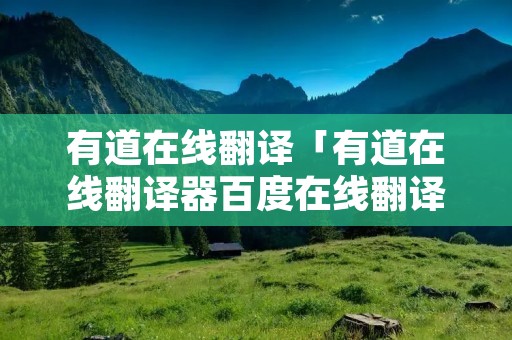 有道在线翻译「有道在线翻译器百度在线翻译」