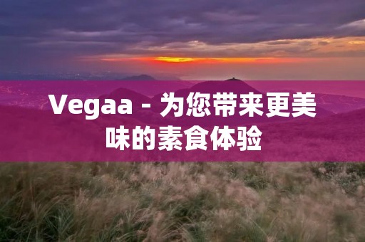 Vegaa - 为您带来更美味的素食体验