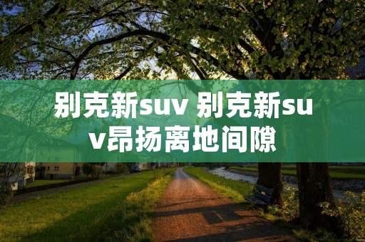 别克新suv 别克新suv昂扬离地间隙 别克新suv 别克新suv昂扬离地间隙