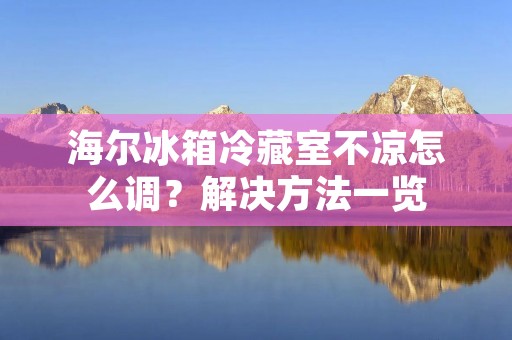 海尔冰箱冷藏室不凉怎么调?解决方法一览