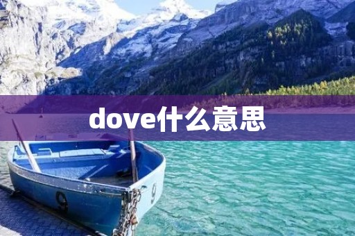 dove什么意思 dove什么意思