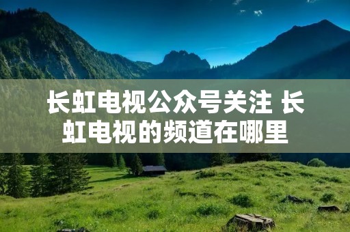 长虹电视公众号关注 长虹电视的频道在哪里