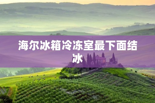海尔冰箱冷冻室最下面结冰:原因与解决方法 海尔冰箱冷冻室最下面结冰:原因与解决方法