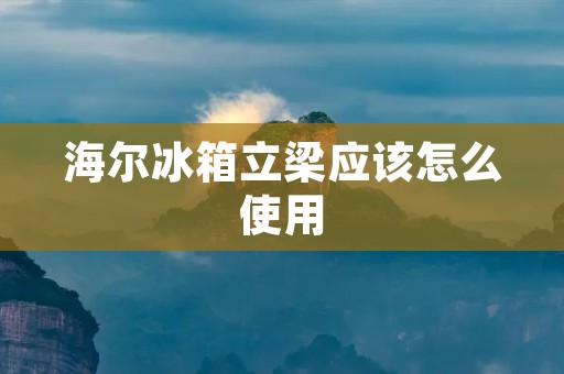 海尔冰箱立梁应该怎么使用