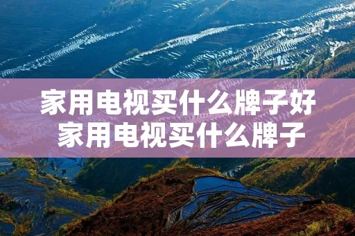 家用电视买什么牌子好 家用电视买什么牌子好一点