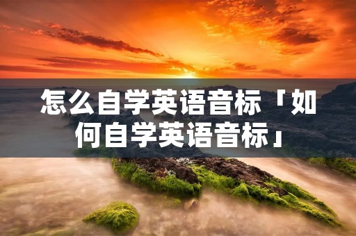 怎么自学英语音标「如何自学英语音标」