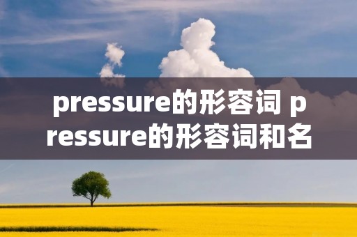 pressure的形容词 pressure的形容词和名词 pressure的形容词 pressure的形容词和名词