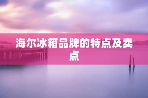 海尔冰箱品牌的特点及卖点