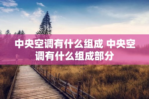 中央空调有什么组成 中央空调有什么组成部分