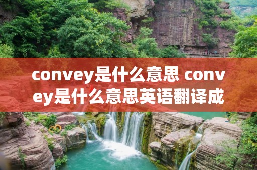 convey是什么意思 convey是什么意思英语翻译成中文