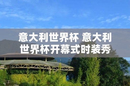 意大利世界杯 意大利世界杯开幕式时装秀