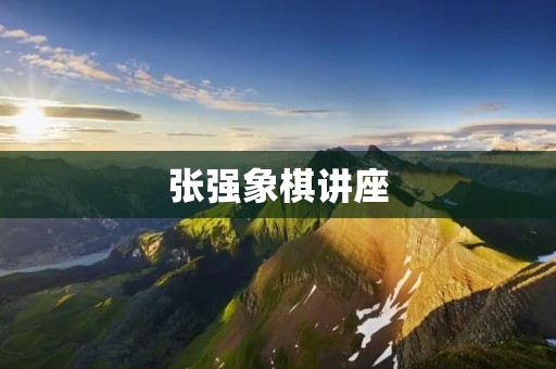 张强象棋讲座:提升棋艺的必修课 张强象棋讲座:提升棋艺的必修课