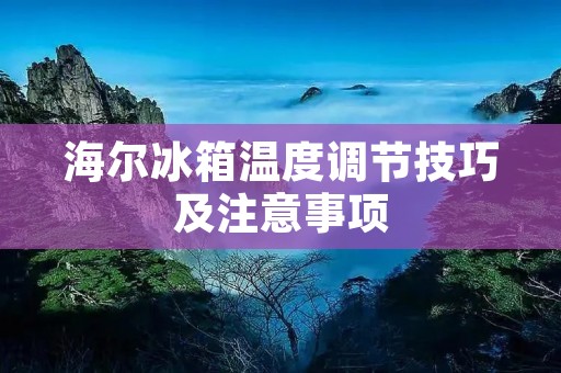 海尔冰箱温度调节技巧及注意事项