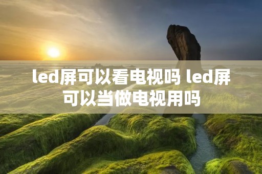led屏可以看电视吗 led屏可以当做电视用吗