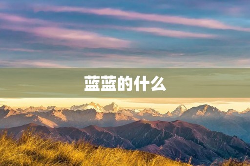 蓝蓝的什么