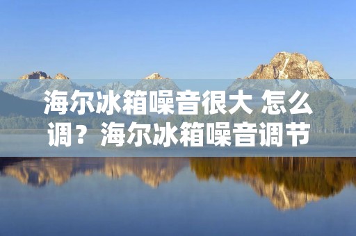 海尔冰箱噪音很大 怎么调？海尔冰箱噪音调节方法详解