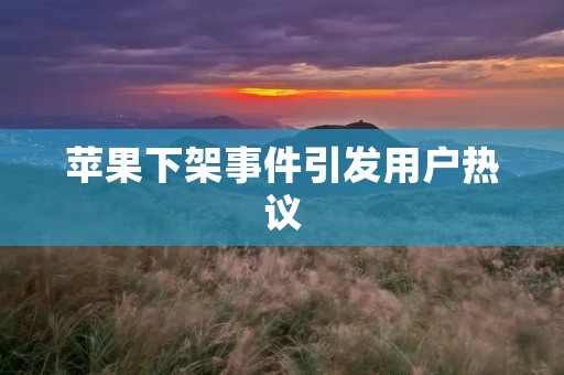 苹果下架事件引发用户热议：探究背后的原因和影响