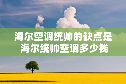 海尔空调统帅的缺点是 海尔统帅空调多少钱一台