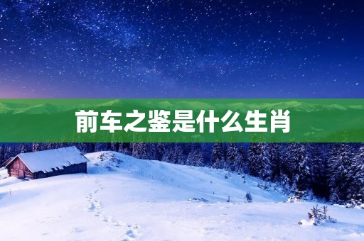 前车之鉴是什么生肖