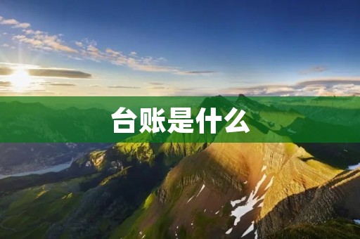 台账是什么