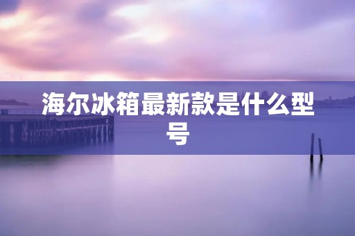 海尔冰箱最新款是什么型号