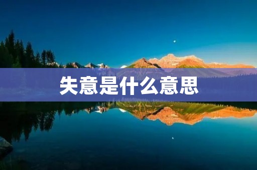 失意是什么意思