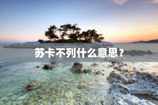 苏卡不列什么意思？
