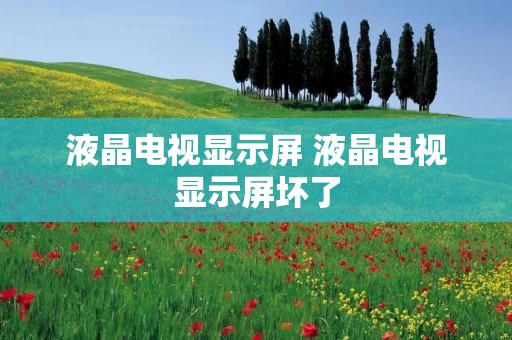 液晶电视显示屏 液晶电视显示屏坏了