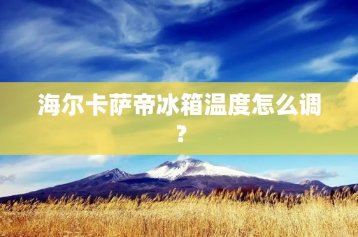 海尔卡萨帝冰箱温度怎么调？