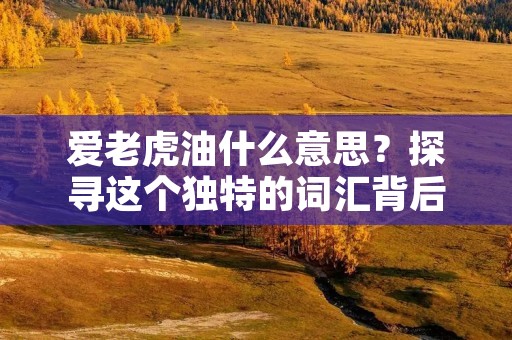 爱老虎油什么意思?探寻这个独特的词汇背后的含义 爱老虎油什么意思?探寻这个独特的词汇背后的含义