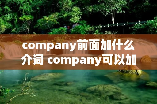 company前面加什么介词 company可以加s吗 company前面加什么介词 company可以加s吗