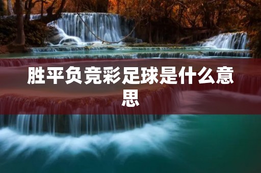 胜平负竞彩足球是什么意思 胜平负竞彩足球是什么意思