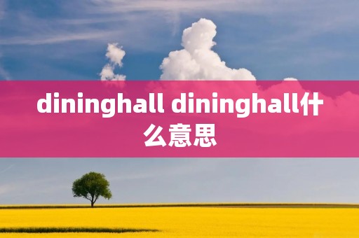 dininghall dininghall什么意思